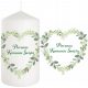  SVEČA Communion Candle Decoration Table SVETO OBHAJILO Listi srca 15 cm