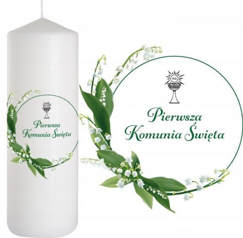  SVEČA Communion Sveča Namizna Dekoracija SVETO OBHAJILO Šmarnica 25cm