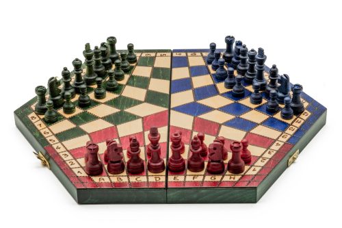  Šah za tri igralce, mali tribarvni/šah za tri Żurek Chess