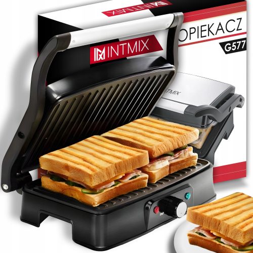  Kontaktni, panini, zložljivi, tradicionalni električni žar INTMIX Grill Toaster Toaster 3v1 Electric black 2400 W