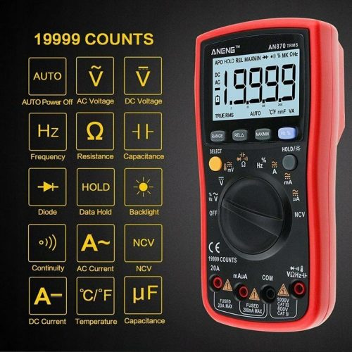  ANENG AN870 digitalni multimeter 19999 šteje True RM