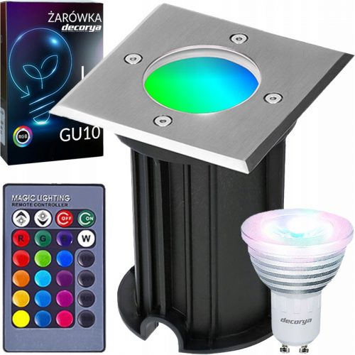  Decorya DecoGround 50 W preletna svetilka + GU10 LED RGB DECORYA BULB 16 BARV NA DALJINSKEMU UPRAVLJALJU