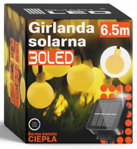  Solarna girlanda Smartled 650 cm, črna