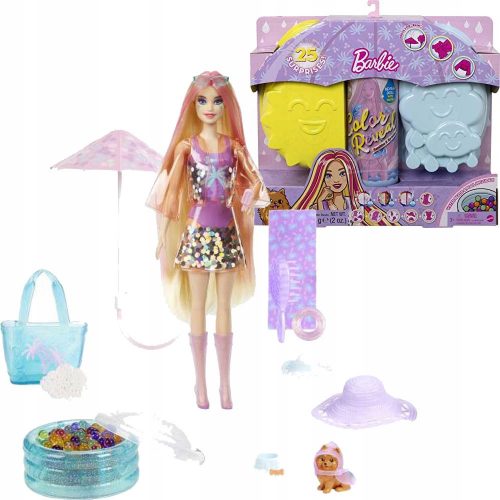  BARBIE COLOR REVAL DOLL SONCE IN DEŽ darilni set