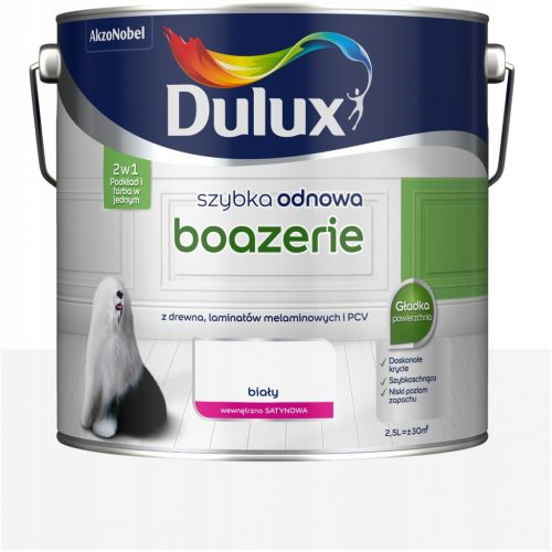  Dulux akrilna barva za les 2,5 l, satinirano bela