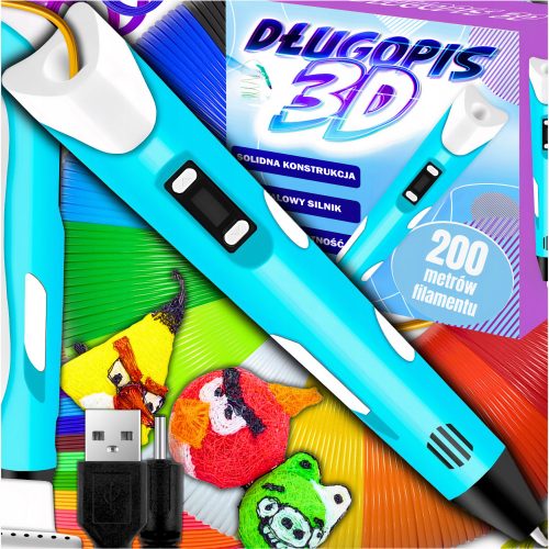  3D PISALO ZA OTROKE PRINTER MAGIC PEN SET + PLA KARTUŠE 200 METROV + 2 druga izdelka