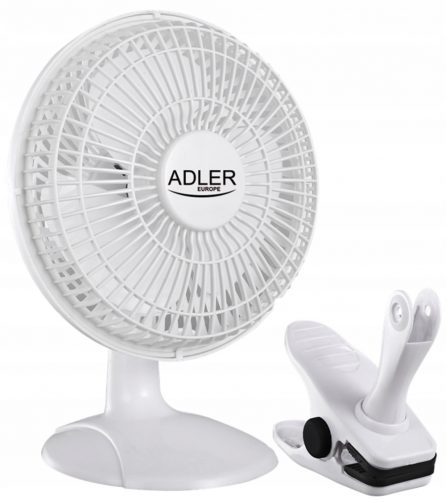  Bel namizni ventilator s sponko