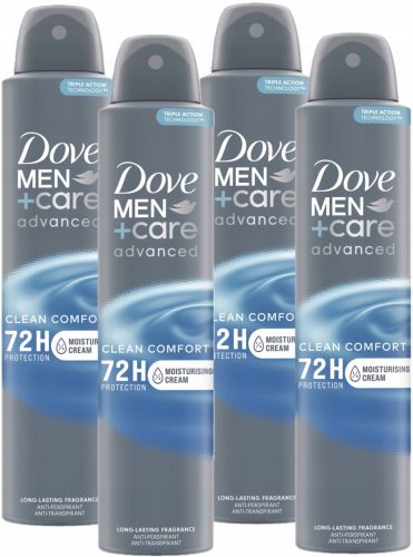  Dove Men+Care Clean Comfort antiperspirant v spreju 4x200 ml