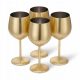  Kozarci za VINO Gold Steel, set 4 ZLATO DARILO