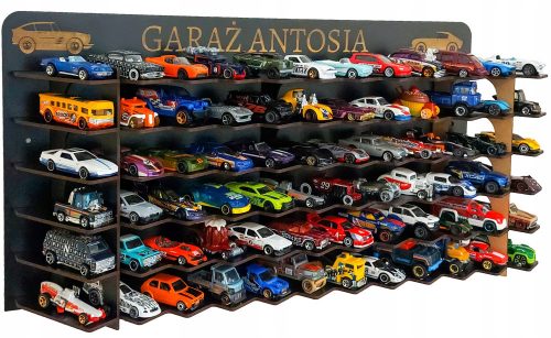  Polica za avtomobile Toy Cars Springs Hot Wheels Z IMENOM 72 mest