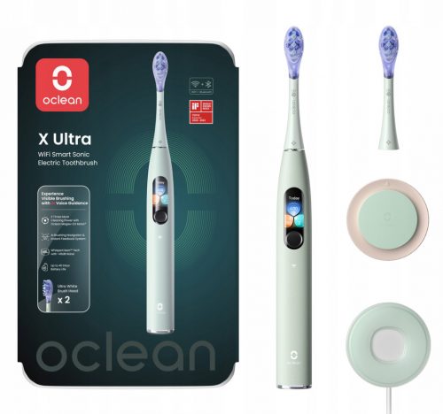  OCLEAN X Ultra sonična zobna ščetka, mint, 2 konici, ročaj