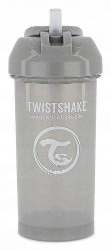  TWISTSHAKE SREBRNA VRČICA S SLAMICO 360ML SIVA