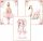  Komplet 3 plakatov A3 Ballerina Ballet Initials Baby's name