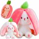  Maskota Cute Rabbit Strawberry 2v1 velika 35 cm plišasta ljubka ljubka