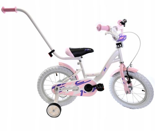  Midex otroško kolo BIKE FOR GIRL SIDE WHEELS GUIDE 14" kolo belo