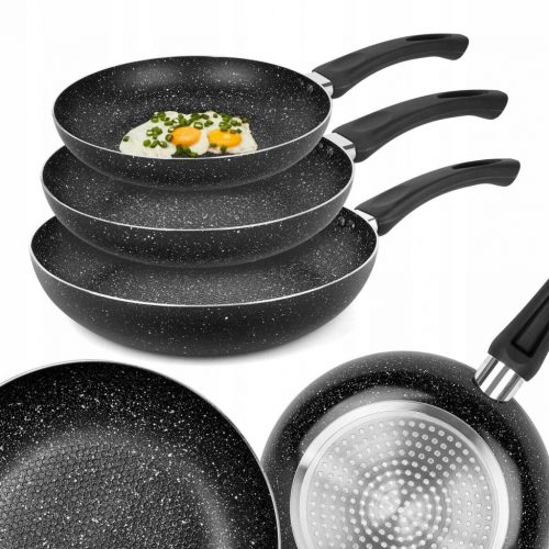  Set marmornih ponev Tadar Marmara Black, 3 kos.