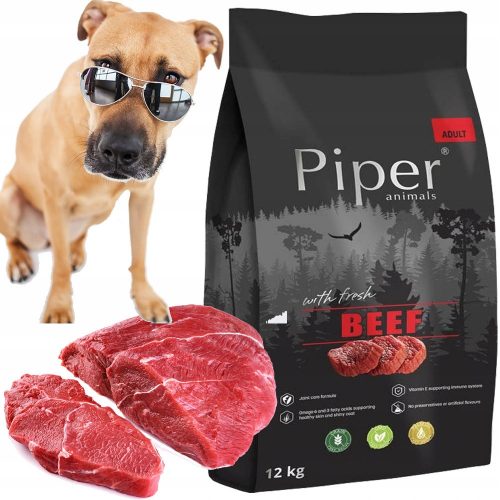  PIPER FRESH BEEF 12kg SUHA GOVEDA SVEŽA IN SUŠA HRANA ZA PSE