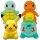  Pokemon maskote 4 polnjene živali 25 cm Pikachu Bulbasaurus Squirtle Charmander