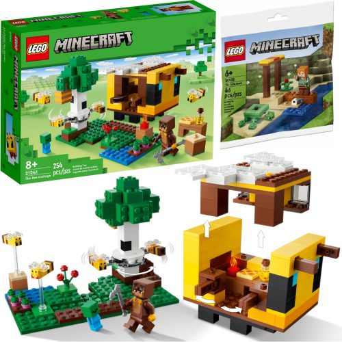  LEGO Minecraft 21241 Čebelji panj + LEGO Minecraft 30432 Turtle Beach