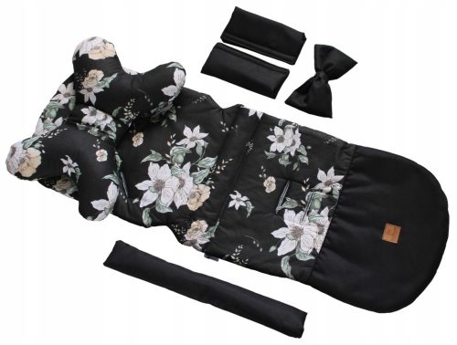  Vložek za voziček Kimberly XL black flower 90 cm + 4 ostali izdelki