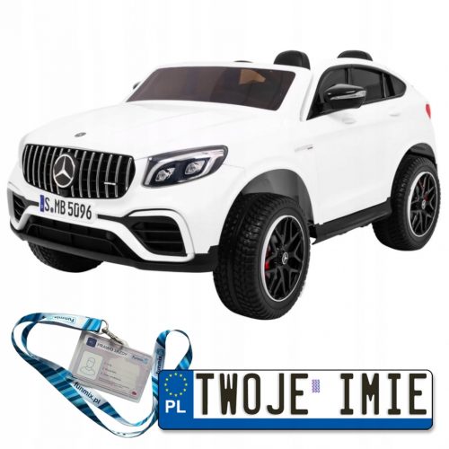  Avto Mercedes GLC 63S otroški Bel + 4x4 pogon + MP4 + LED + Eko usnje +