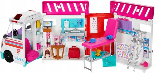  Barbie - Mobilna ambulanta Komplet z 20 dodatki HKT79