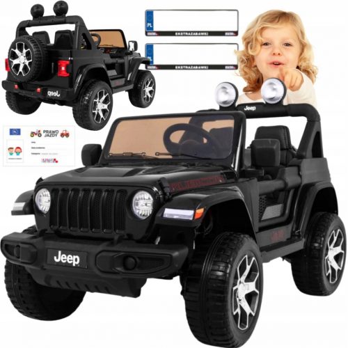  Avto na akumulator Jeep Wrangler Rubicon Black