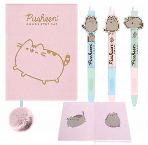  Beležnica A5 St. Majewski Pusheen Shades of green + 3× Pusheen samodejno izbrisljivo pisalo 1 kos