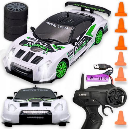  RC AUTO DRIFT 4X4 NA DALJINSKO UPRAVLJANJE, NISSAN GT-R, 2.4GHZ DALJINSKO, BATERIJA