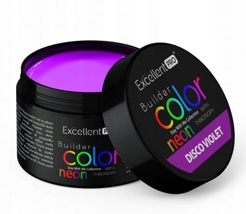  EXCELLENT PRO BUILDER GEL GRADILNI GEL NEON PURPLE DISCO VIOLET 15 g