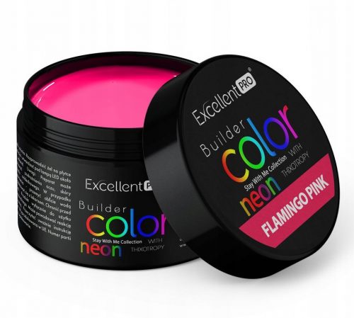  EXCELLENT PRO BUILDER GEL GRADILNI GEL NEON PINK FLAMINGO PINK 15 g