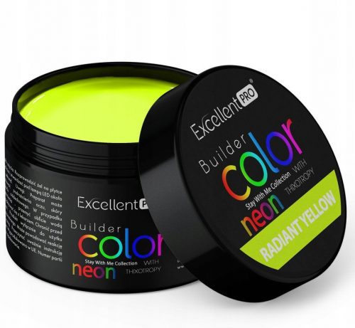  EXCELLENT PRO BUILDER GEL GRADILNI GEL NEON YELLOW RADIANT YELLOW 15 g