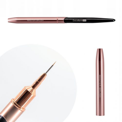  ODLIČEN PRO MASTER BRUSH TANEK ČOPIČ ZA GEL DEKORACIJE ROSE GOLD 3mm