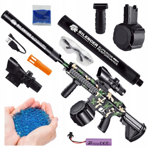  Gel Ball Gun ODLIČNA AVTOMATSKA PUŠKA Orožje Rechargeable Set + Hydrogel RASTOČNE GEL KROGLICE za vodo 10000 kosov