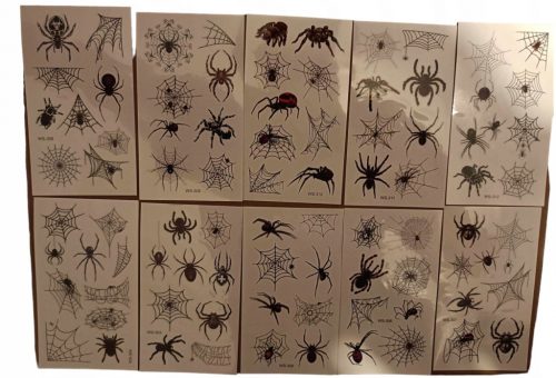  Pralne tetovaže SPIDERS SPIDER mix MEGA 10 HALLOWEN COSPLAY SETS