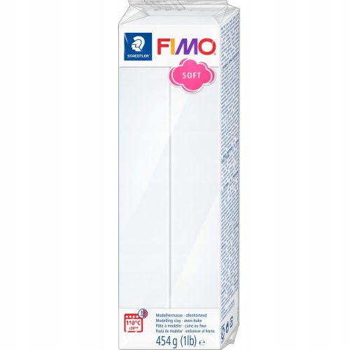  Fimo Soft plastična glina 454g bela