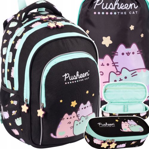  Šolski nahrbtnik z več predelki Pusheen St. Majewski Multicolor 22 l + 2 drugih izdelkov