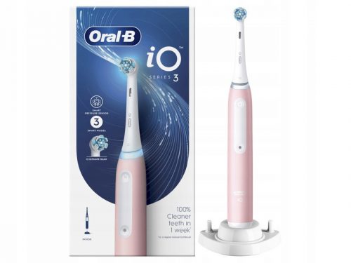  Oral-B iO 3 Pink električna zobna ščetka ustvarjena s tehnologijo Braun