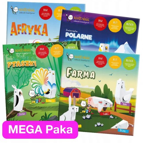  Set 4v1 Živali PTICE + POLAR + KMETIJA + AFRIKA