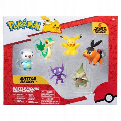  PAKET FIGURA 6 Pokemon BATTLE - vključuje 2-palčno Sableye, Axew, Snivy, Tepig,