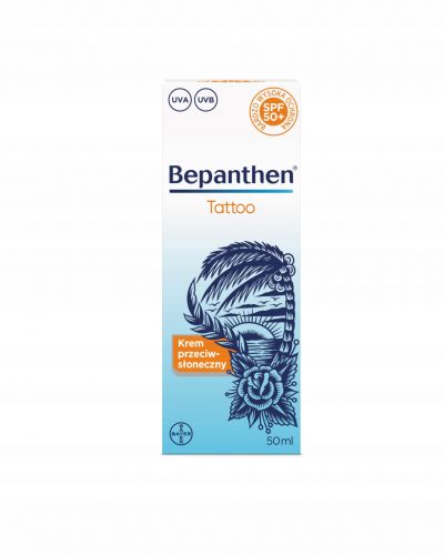  Bepanthen Tattoo SPF50+, krema za sončenje za tetovirano kožo, 50 ml