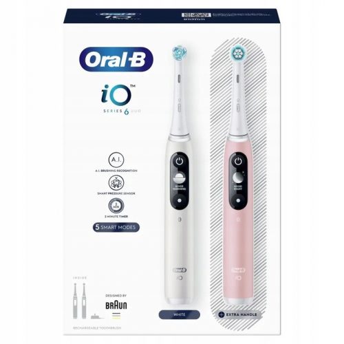  Set zobnih ščetk Oral-B iO6 DuoPack White/Pink