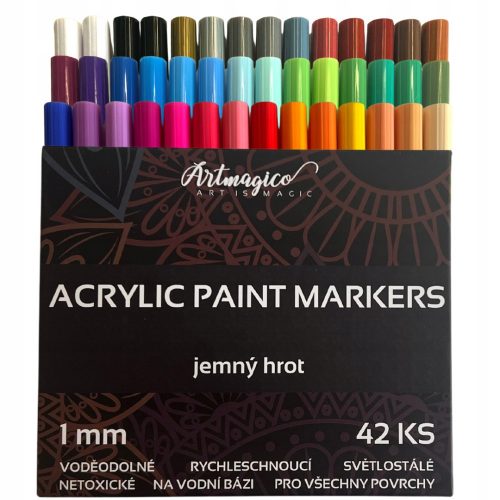  Artmagico Akrilni marker s fino konico (1 mm) 42 kos