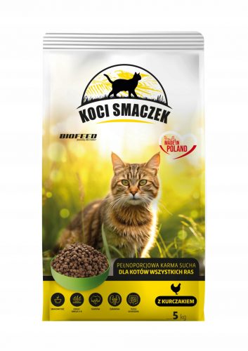  Koci Smaczek Biofeed univerzalna mačja hrana 5kg s piščancem NOVO!