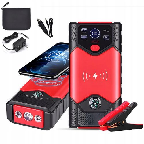  POWER BANK JUMP STARTER CAR START 12V LCD ZASLON KOMPAS