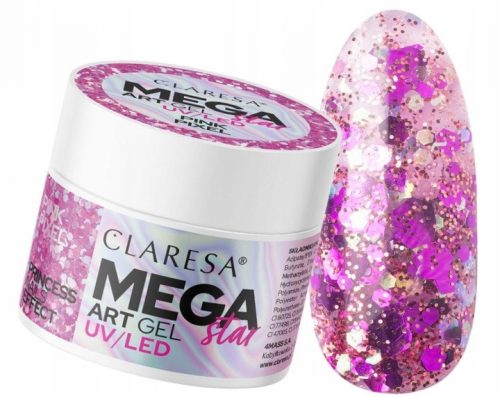  CLARESA MEGA STAR GEL BLEŠČEČI GEL ZA OKRAŠEVANJE VRTNIC ROZA PIXEL 10 g