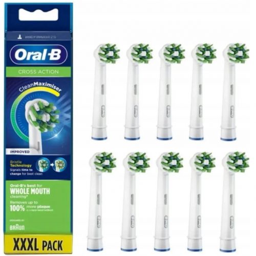  10x GLAVE ZOBNE ŠČETKE BRAUN ORAL-B CROSS ACTION, BELA