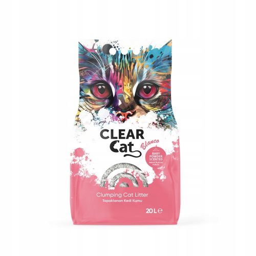  Clear Cat Blanco Baby Powder bentonit pesek 20l