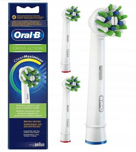  Glave električne zobne ščetke Oral-B CrossAction EB-50-3, 3 kosi