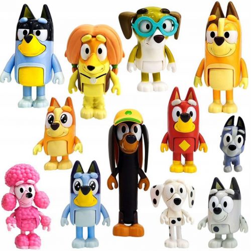  12x modeli akcijskih figur, zbirateljski priljubljeni risani lik Bluey Family Friend